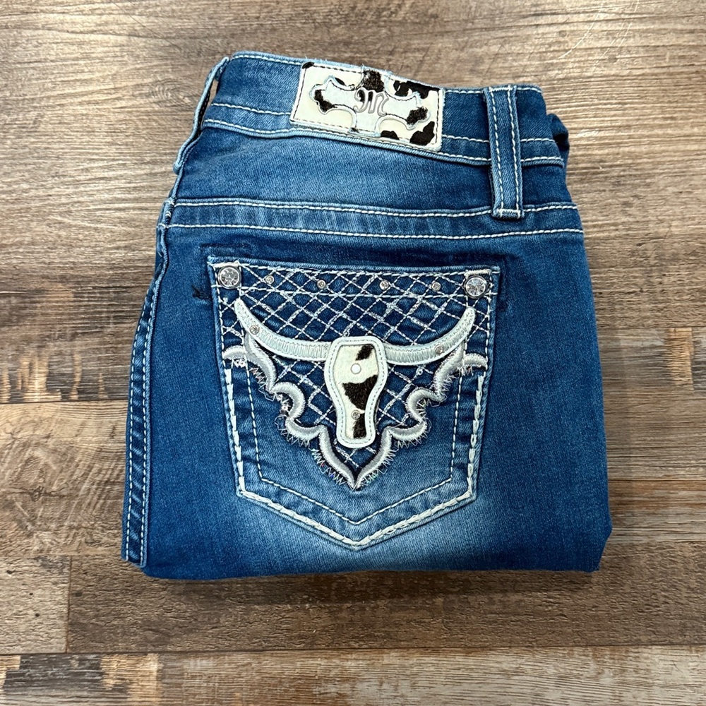 Miss Me Denim Jeans with White Accents